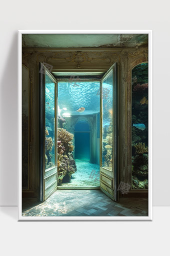 梦幻水底宫殿通向神秘海洋世界的奇幻之门