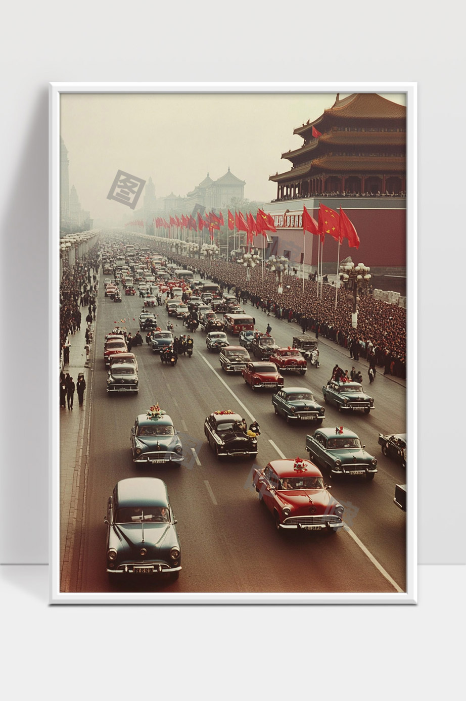 天安门广场历史性国庆阅兵盛大场景