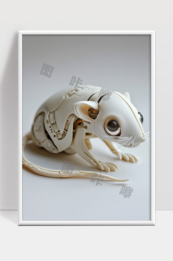 未来机械鼠模型高精度仿真智能机器设计科技艺术品