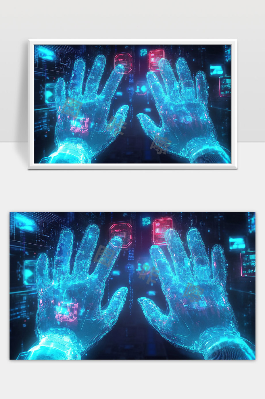 未来科技数字交互虚拟现实手势识别界面技术