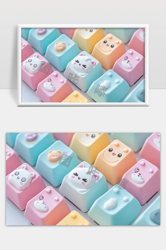 可爱卡通表情机械键盘键帽精致萌趣设计