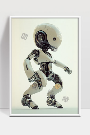 未来感智能机器人全身机械结构设计展示