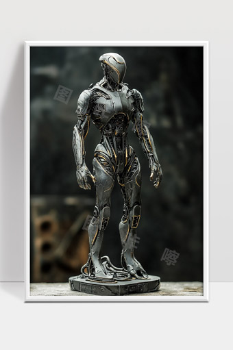 未来主义高科技机械战士智能机器人模型展示