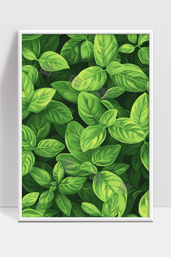 绿色植物叶子清新自然背景图案装饰设计