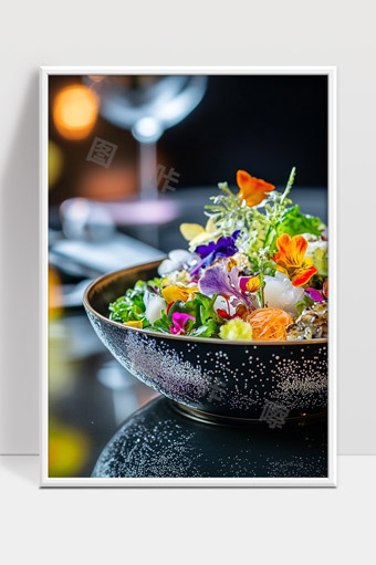 精致创意美食盛宴色彩缤纷花艺摆盘艺术