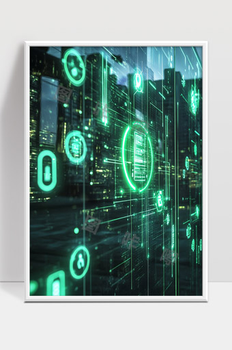 未来城市智能数据网络虚拟交互展示