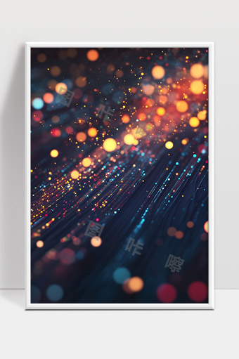 科技感光点动态效果未来数字网络连接图像