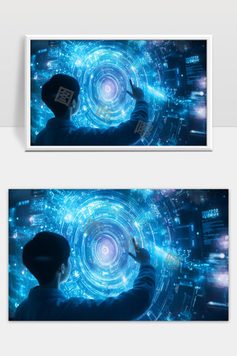 虚拟现实中探索未来科技数字智能交互场景