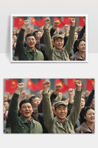 新时代中国人民团结奋进激情高涨庆祝活动现场