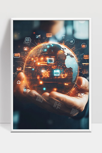 数字科技时代智能地球数据网络连接