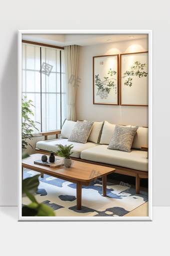 简约自然风格现代客厅清新舒适居家空间设计