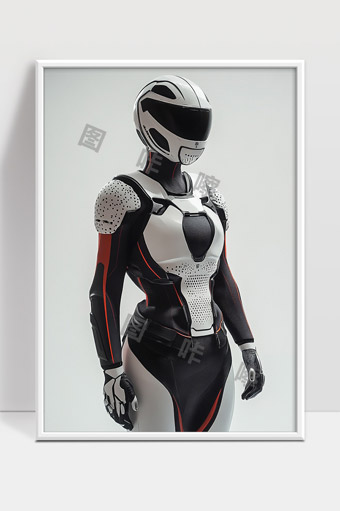 未来科技感女性机器人全身战斗装甲形象设计