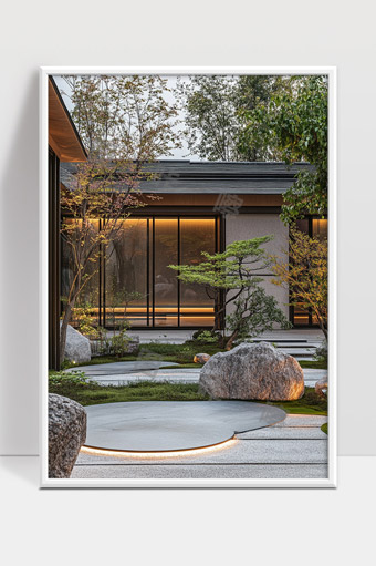现代日式庭院设计雅致自然景观融合