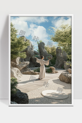 现代园林中的禅意舞蹈与自然和谐之美