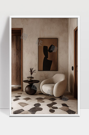 极简现代风格客厅角落温馨舒适设计展示