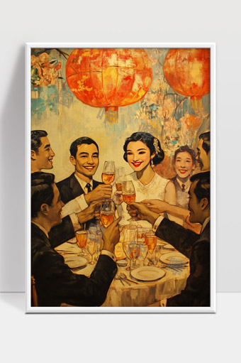 传统节日喜庆宴会欢乐团圆共庆佳节