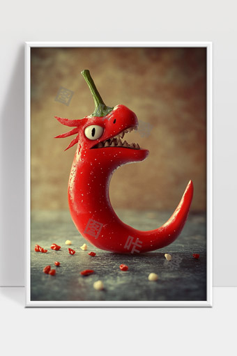 创意辣椒龙形象设计独特生动趣味十足