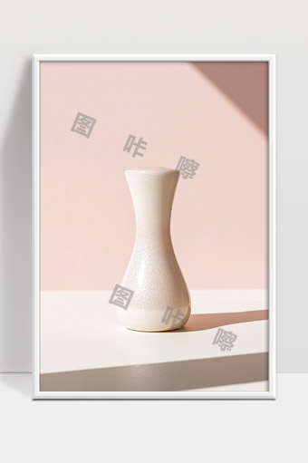 简约白色陶瓷花瓶极简风格家居装饰摆件