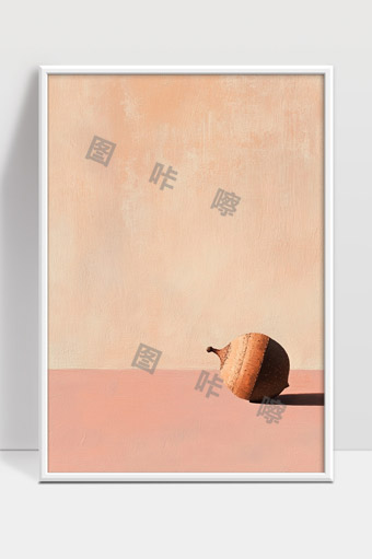 简约风格橡果静物构图自然秋天意境画面