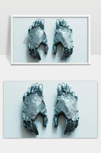 未来科技感高智能机械手仿生机器人手部设计