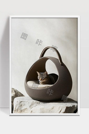 现代简约猫咪宠物窝安静休憩空间设计