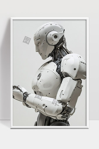 未来智能机器人女性形象科技感机械结构