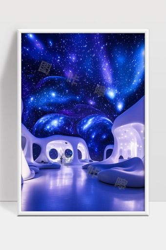 未来科技感宇宙星空主题室内空间设计