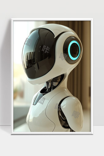 未来智能服务机器人高科技生活助手形象展示