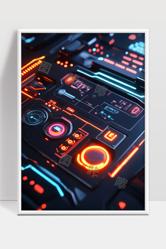 未来科技感数字控制界面及机器人操作系统设计