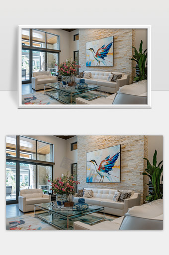 现代简约风格客厅优雅舒适家居环境布置