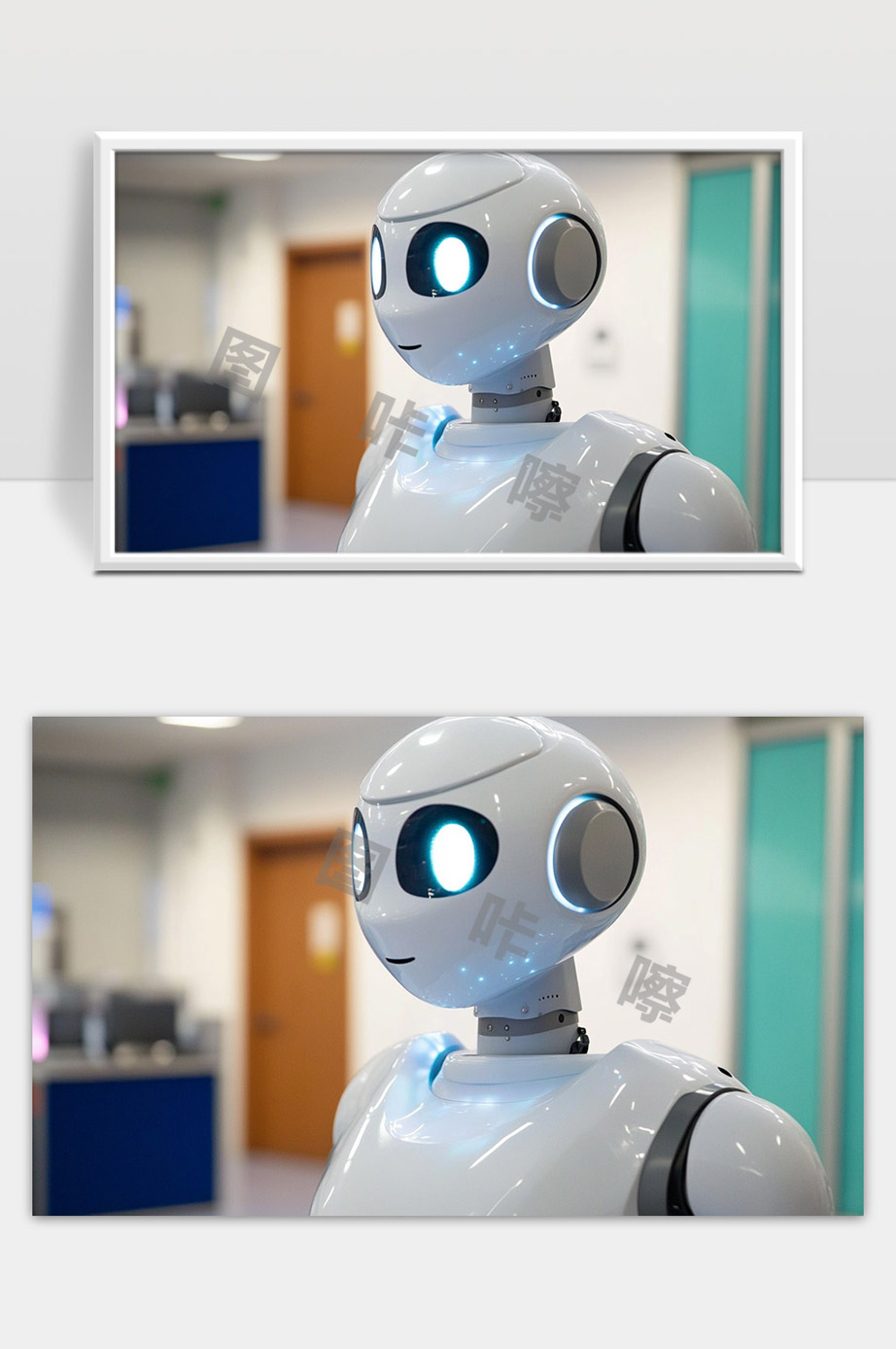 未来智能机器人科技现代服务机器人形象展示