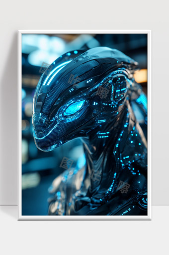 未来科技感全身机器人智能机械生命体形象