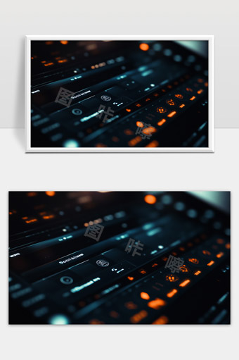 未来科技感数字控制界面设计智能操作系统显示屏