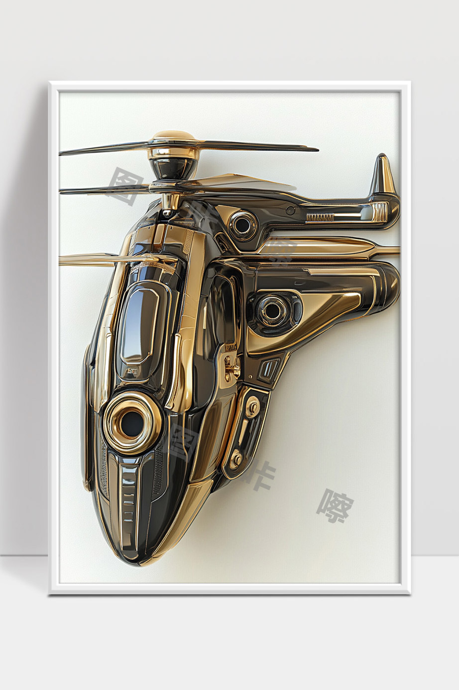 未来科技感金属质感飞行器高清3D设计模型