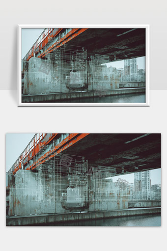 桥梁结构设计数字化模型与城市建筑融合展示