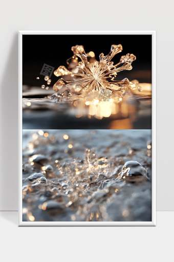 水滴溅起绚丽水花奇妙瞬间摄影艺术