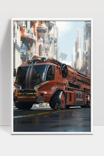 未来城市中的高科技智能运输车辆展现