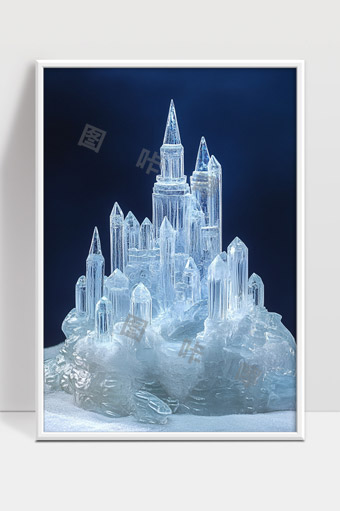 冰晶城堡梦幻透明冰雕艺术作品展示