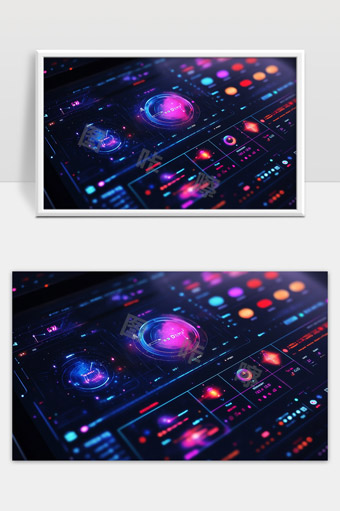 未来科技感界面设计数字化信息交互系统