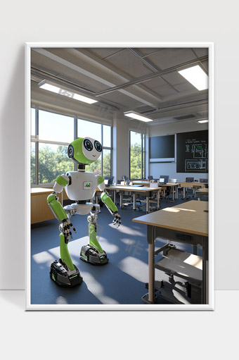 智能机器人助力现代化教室教学场景展示