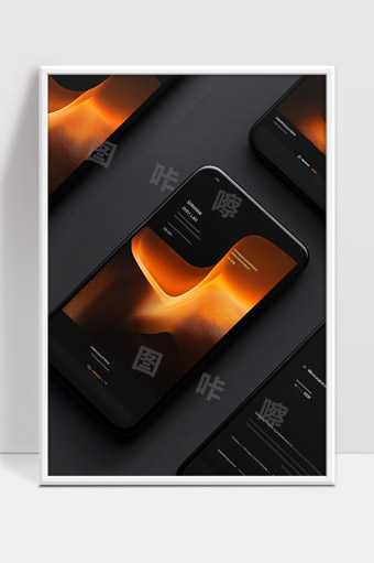 高科技智能手机壁纸设计未来感流光渐变风格