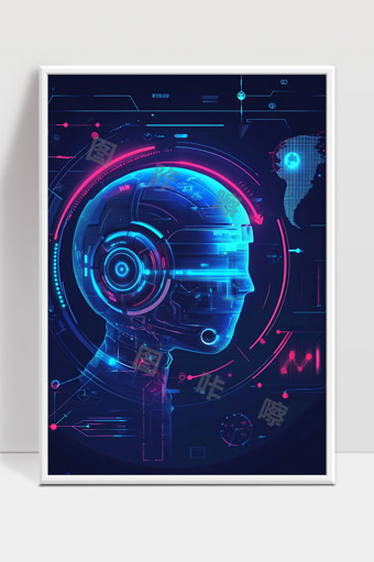 未来科技视觉人工智能智能机器人数字化发展