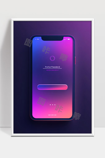 未来科技风格智能手机界面设计渐变色主题