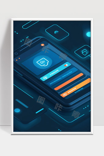 数字化人工智能聊天应用界面未来科技风格设计