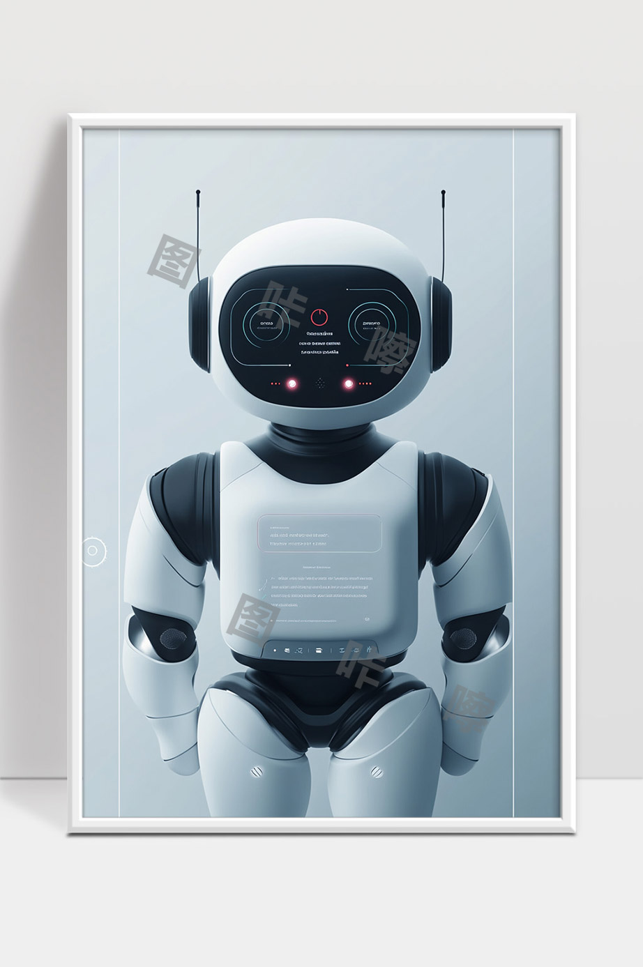 未来感智能机器人正面形象科技创新设计