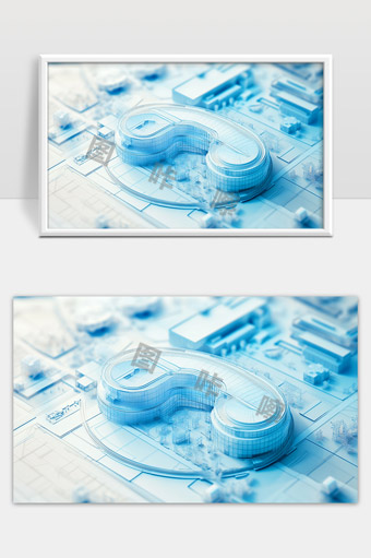 未来科技风格创新建筑设计模型展示