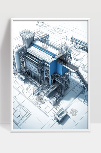 现代工业制造厂房三维结构设计方案展示