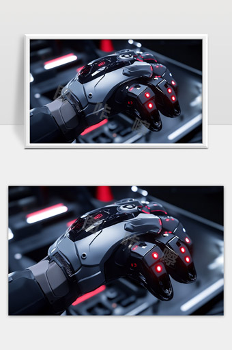 未来科技感机械手臂智能机器人高科技装备展示