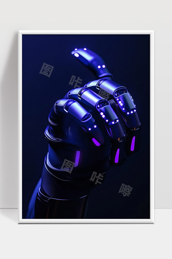 科技感十足的未来机械手臂展示未来智能发展趋势