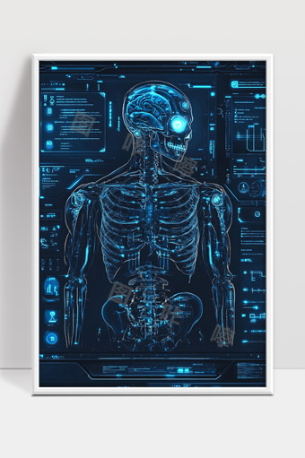 未来科技人体骨骼大脑数字化智能分析系统